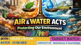 AIR AND WATER ACT || CL- 3 ||EVS ||FORESTRY||ACf||FRO||#forestry#upsc #acf #fRO #jpsc #conservator