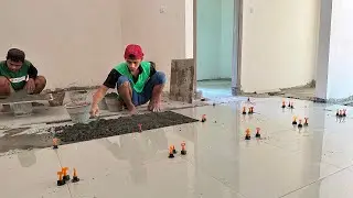 Cara Pasang GRANIT ukuran 60x60 menggunakan Alat perata granit/ TILE LEVELING