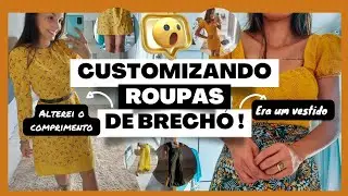 Customizando roupas de brech&oacute;: Blusa, vestido e cal&ccedil;a!