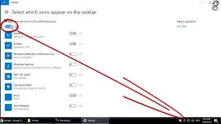 How to hide taskbar icon arrow (show hidden icons) in windows 10