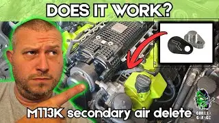 E55 AMG race turn secondary air pump delete install looks SOOO much better BUT DOES IT WORK?