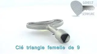 Cl&eacute; Triangle Femelle 9  _ Direct-Serrure.fr