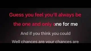 Chances Are karaoke mmoDb +3 female key Original by Johnny Mathis) with lyrics