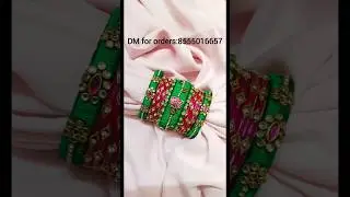 Bridal silk thread bangle set|DM for orders:8555016657| #bangles #handmade #silkthreadbangles #diy