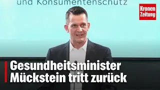 Gesundheitsminister M&uuml;ckstein erkl&auml;rt seinen R&uuml;cktritt | krone.tv NEWS