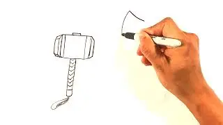 EASY How to Draw THOR - LOVE and THUNDER - Mjolnir vs Stormbreaker