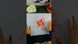 Drawing Pushpa Movie Poster using pushpa(flowers)😀🤌🏻