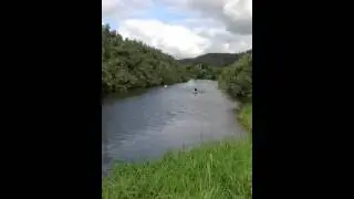 Sarah Waterman and her outrigger canoe team practice