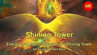 Abstract Fractal Energy Art &ndash; Shining Tower in 4K Ultra HD
