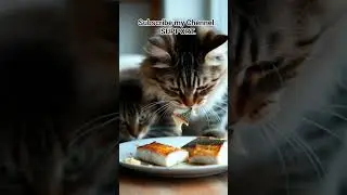 A Cat Eating Fish And Fighting with Brother, Ai Generated video #cat #catvideos #shorts #fishing
