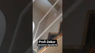 Profi Dekor-Gipszkarton l&eacute;pcsőkorl&aacute;t burkol&aacute;s