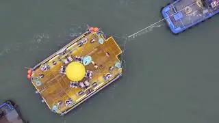 Towing WaveSub for Sea Trials