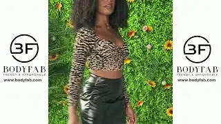 BodyFab Affordable Clothing Store Review: Women Animal Print Crop Top