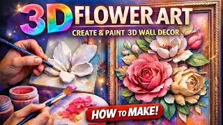 High-End 3D Flower Art😯 | Full Process Tutorial