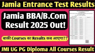 Jamia BBA/B.Com(Hons) Result 2025 Declared| JMI BBA Result Out| JMI B.Com Result Out| Jamia Result|