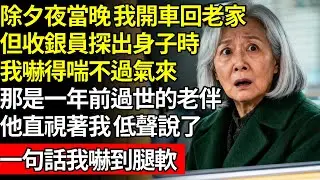 除夕夜當晚，我開車回老家，但當收銀員探出身子時，我嚇得喘不過氣來。那是我一年前埋葬的老伴，他直視我，低聲說了一句話我嚇到腿軟#養老#不孝子#人間家事#退休金