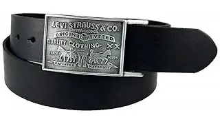 Ремень LEVIS Leather Belt With Plaque Buckle 11LV0253 Black