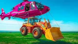 🔥Helicopter vs JCB 🔥#HelicopterVsJCB  #JCBAction  #HelicopterDrop  #VehicleBattle  #ToyVehicles