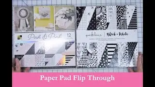 Paper Pad Flip Through| DCWV Posh & Pink and Parklane Black and White