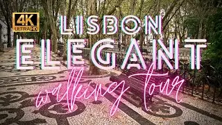 [4K] Lisbon walking tour Avenida Liberdade Parque Eduardo VII Restauradores Rossio Baixa Comercio