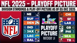 🔵 NFL 2025 PLAY-OFFS PICTURES | NFL STANDINGS TODAY - 5 DEC 2025