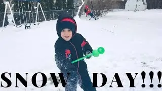Building A Snow Fort and Snowball Fight | Sensory Play | Autism Vlog