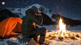 Nuit enneig&eacute;e au coin du feu ☕🔥 | Ambiance cosy dans la neige  