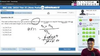 CGL TIER 2 Live mock solution  #sscvirus #cgl2024