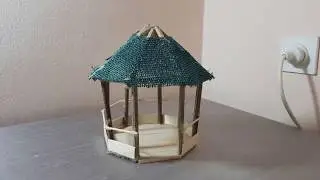 How to make small  relaxing hut with wooden sticks/DIY