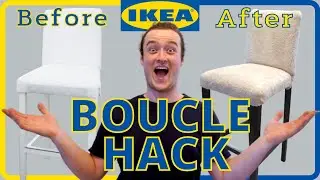 DIY BOUCLE CHAIR / IKEA HACK ... How to make a boucle chair