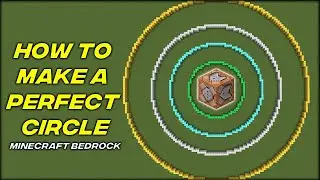 How To Make A Perfect Circle Using Command Blocks! (Minecraft Bedrock)