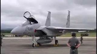 2015千歳航空祭　F -15　　エンジン始動　タキシング開始