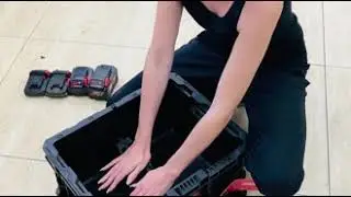 Power Rax Lock in Rack for Milwaukee M18 batteries to fit inside the Packout Crate