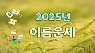 2025년 이름운세 (사주성명학)