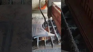 🔥 CNC Oxy-Gas Cutting Steel in Action &mdash; Pure Power and Precision!