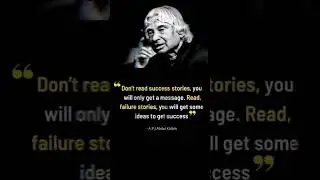 Don't Read Success Stories || APJ Abdul Kalam Quotes || Quotes Of Life ||