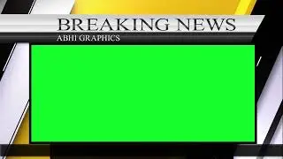 Green screen breaking news template  |  free download  | News Frame Green Background