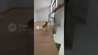 Stairway Sprint #dogandcat #stairrace #petaction #4kanimals #funnyfastpets #shorts