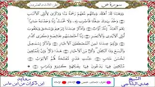 سورة ص من المصحف المرتل المصور برواية ابن ذكوان عن ابن عامر بصوت الشيخ مجدي البلتاجي