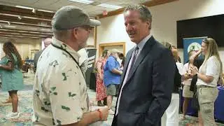 Acting Comptroller Kelly Hancock speaks at the Kerrville Small Business Disaster Recovery Fair