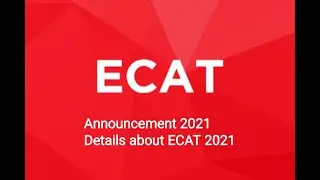 Announcement of ECAT 2021
