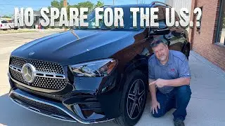 Расположение шин, запасного колеса и буксировочного крюка для Mercedes-Benz GLE450E 2024 года выпуска
