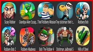 Horror Gameplay: Scary Robbber, Grandpa Alien Escape, Thief robbery Mission, Tiny Stickman Thief