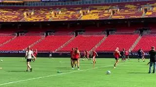 Washington Spirit training at FedEx Field