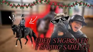 *UDEN STIGBØJLER I SPRING SADEL??!* Aften vlog