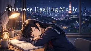Cozy Tokyo Night 🌙Japanese Healing Music for Sleep, Relaxation & Meditation (1 Hour)