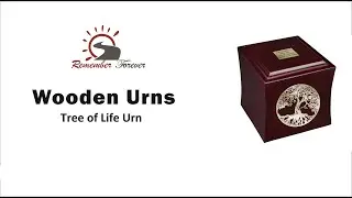 Tree of Life Memorial Urn. Wooden urn for ashes