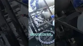 High pressure water jet for industrial tube bundle cleaning #hydroblasting #hydrojetting