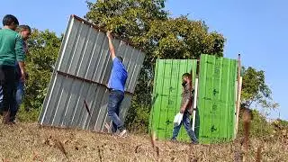 portable cabin/camp/store house installation.