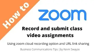 How-to record and submit Zoom URL link class assignment D2L tutorial November 2021